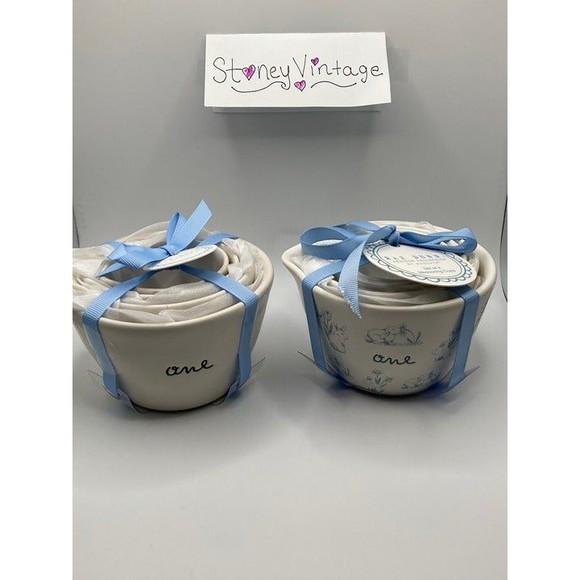 New Rae Dunn Easter 2024 Bunny Set of 2 measuring cups - Picture 2 of 3